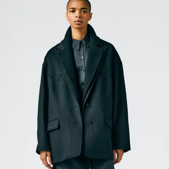 Tibi Jackets & Blazers - Tibi- Recycled Wool Cashmere Double Collar Liam Jacket - S